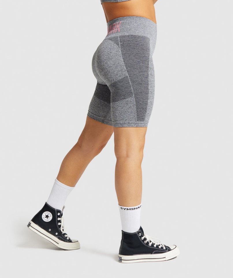 Women's Gymshark Flex Cycling Shorts Grey | CA 6NA083